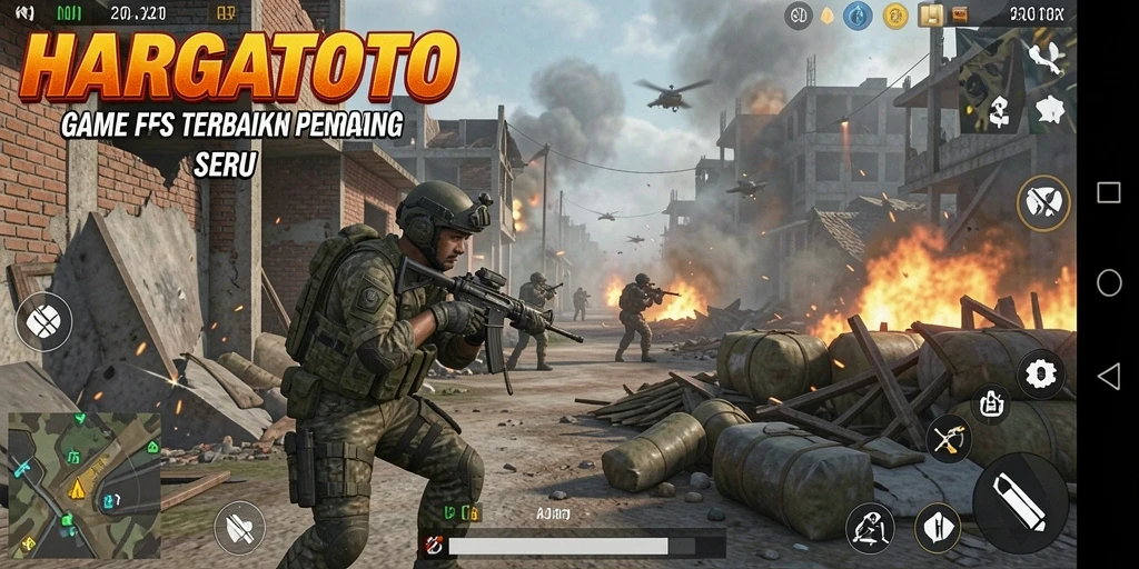 Screenshot gameplay HARGATOTO menampilkan pertempuran seru dan strategis.