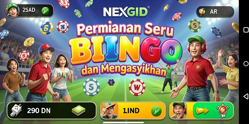 Tampilan menarik dari gameplay Bingo di NEXGID.