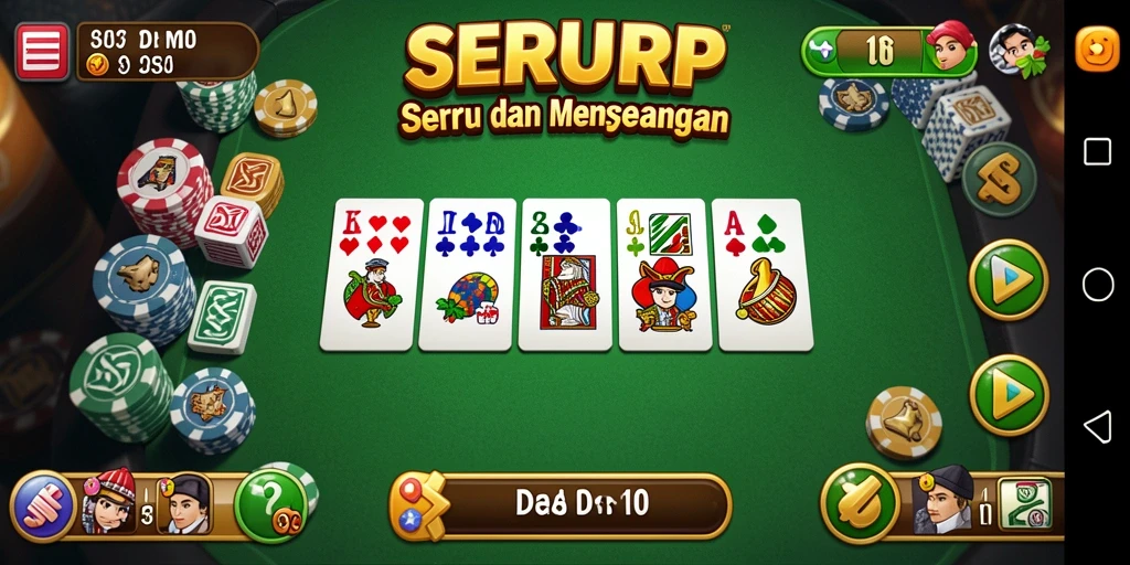 Screenshot SERURP menunjukkan keseruan permainan Domino yang seru.