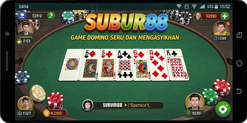 Tampilan gameplay menarik SUBUR88 saat bermain Domino.