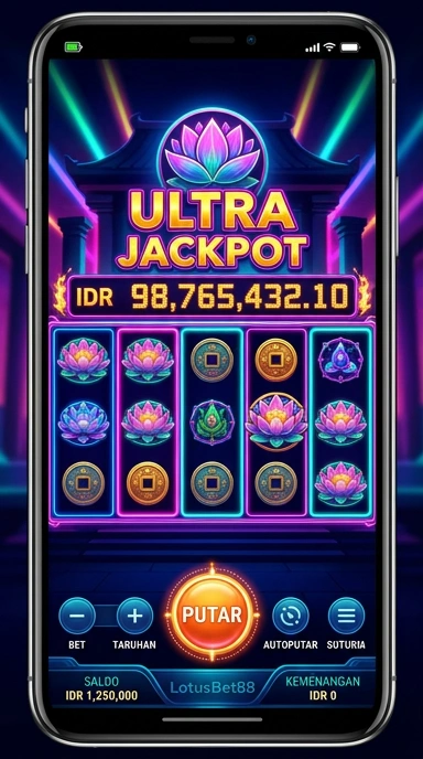 Cuplikan aplikasi lotusbet88 dengan antarmuka yang menarik.